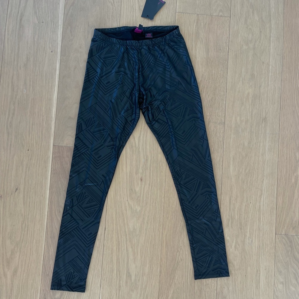 Black Faux-Leather Leggings